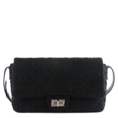 Chanel Easy Tweed Jumbo Reissue Messenger Flap Black 1 of 8