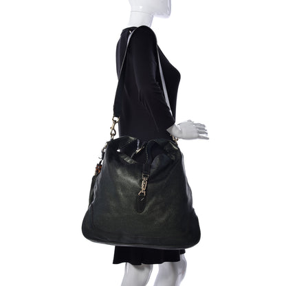 Gucci Calfskin Large New Jackie Shoulder Bag Black 2 of 10
