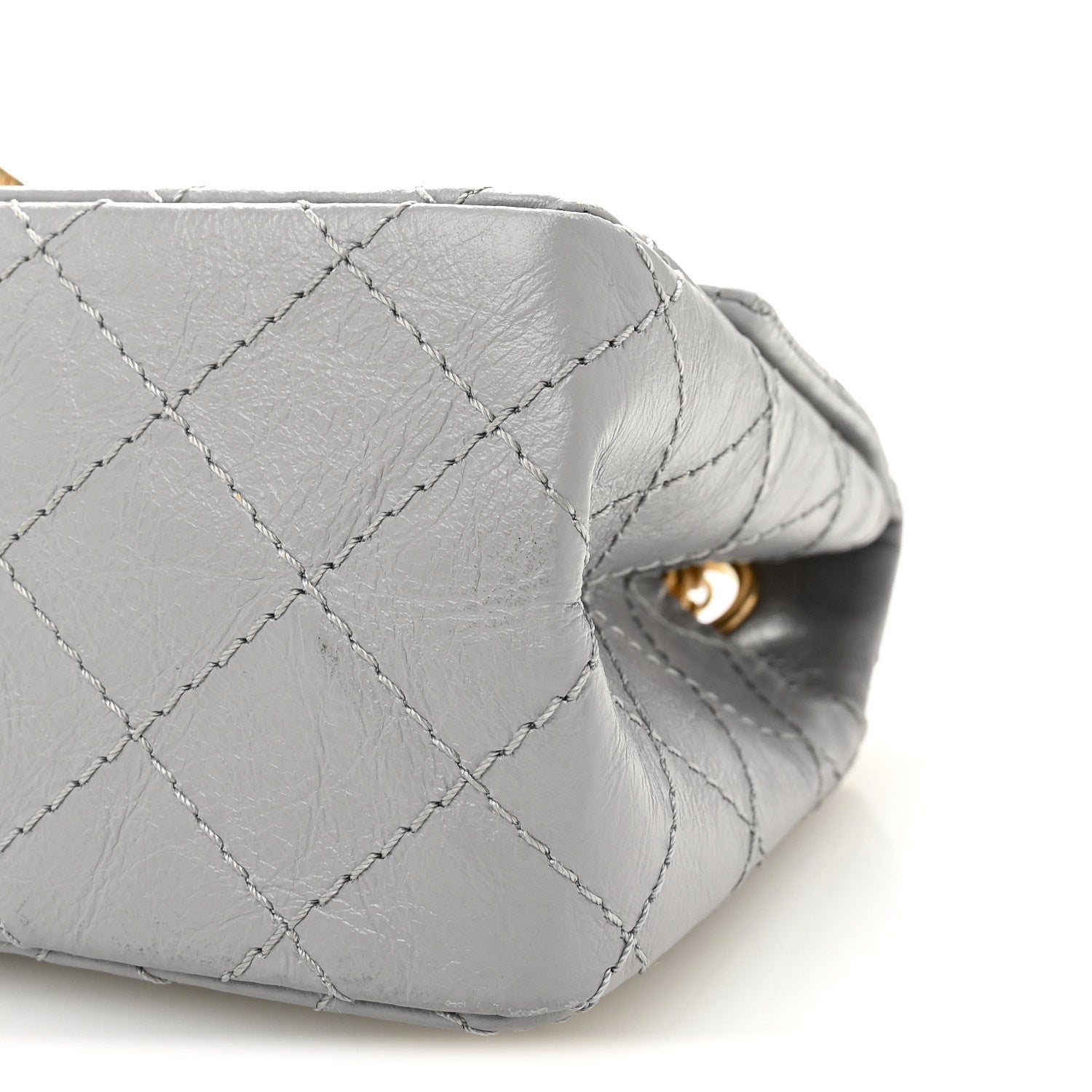 Chanel Aged Calfskin Quilted 2.55 Reissue Mini Flap Grey 10 of 10