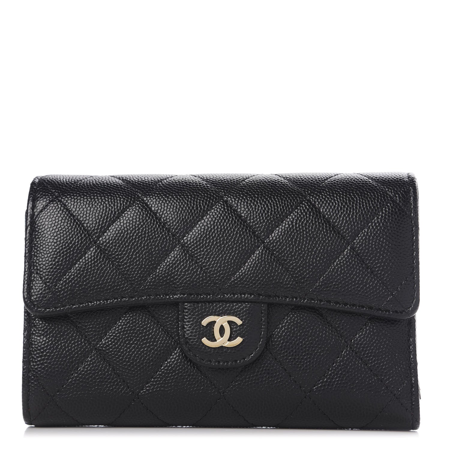 Chanel Caviar Quilted Medium Flap Wallet Black 1 of 9