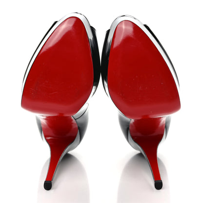 Christian Louboutin Patent Lady Peep 150 Pumps 38 Black 5 of 9