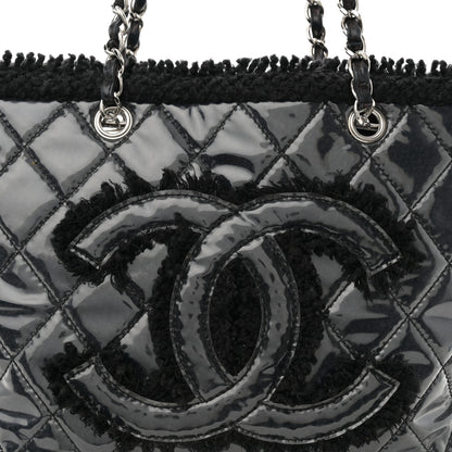 Chanel Vinyl Quilted Funny Tweed Tote Black 8 of 12
