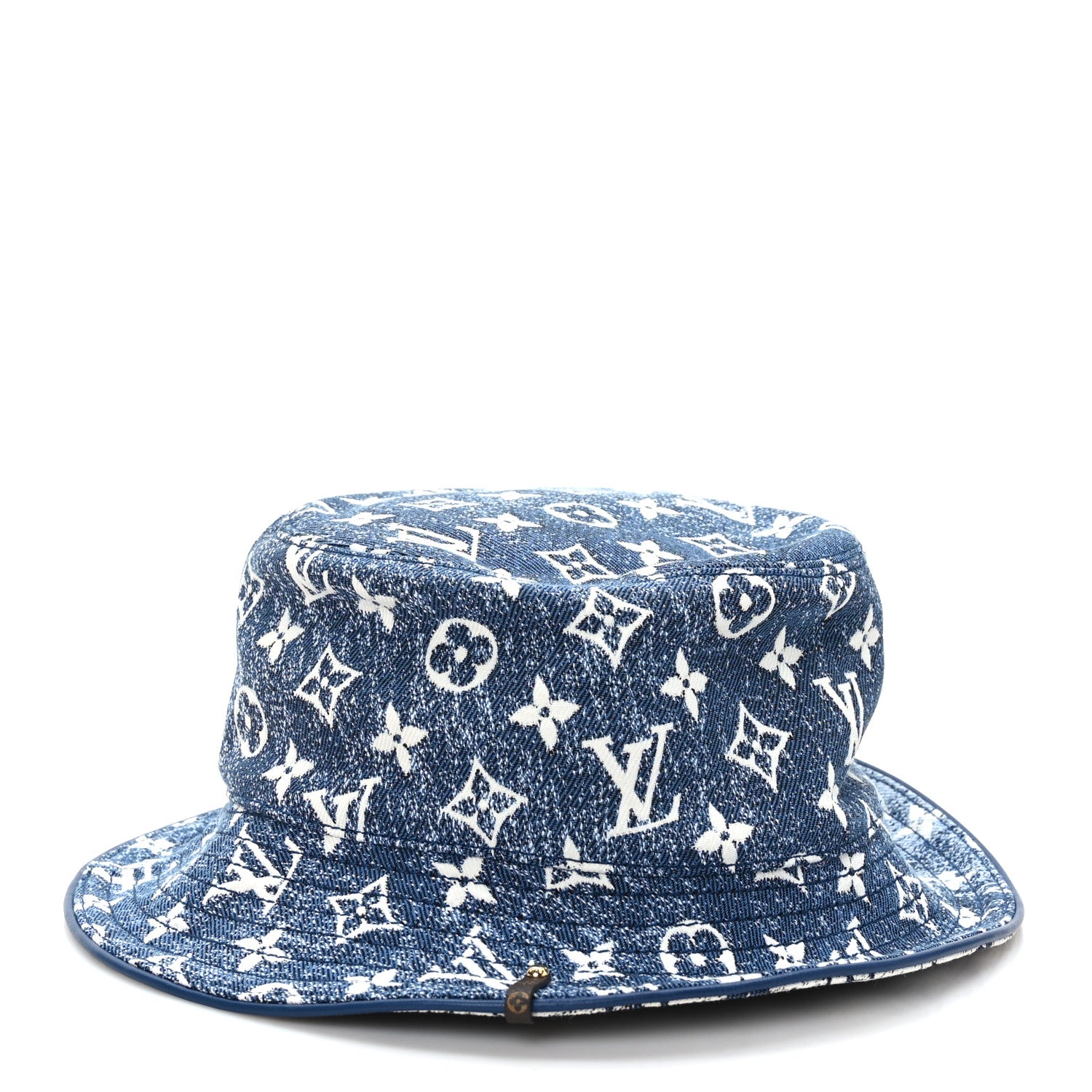 Louis Vuitton Monogram Denim Jacquard Bob Bucket Hat M Blue 5 of 7