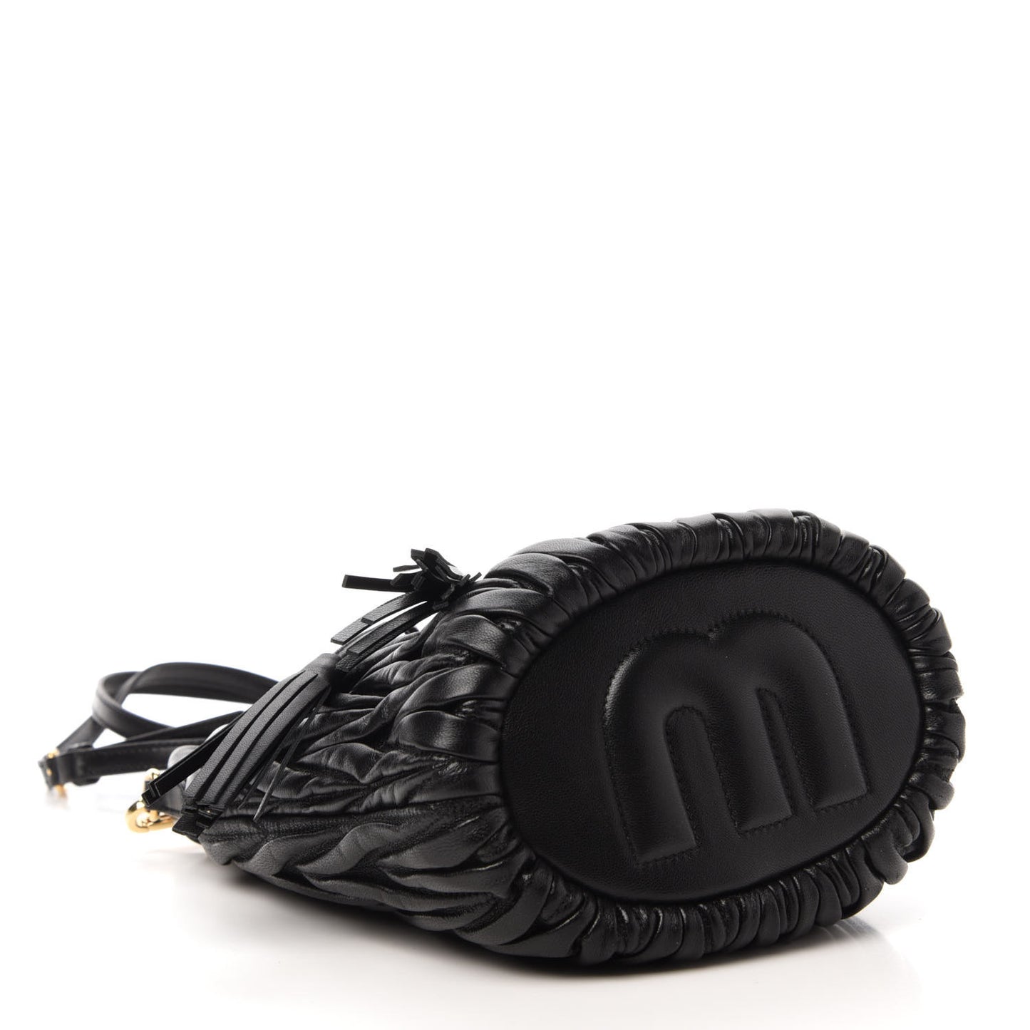 Nappa Matelasse Small Bucket Bag Black