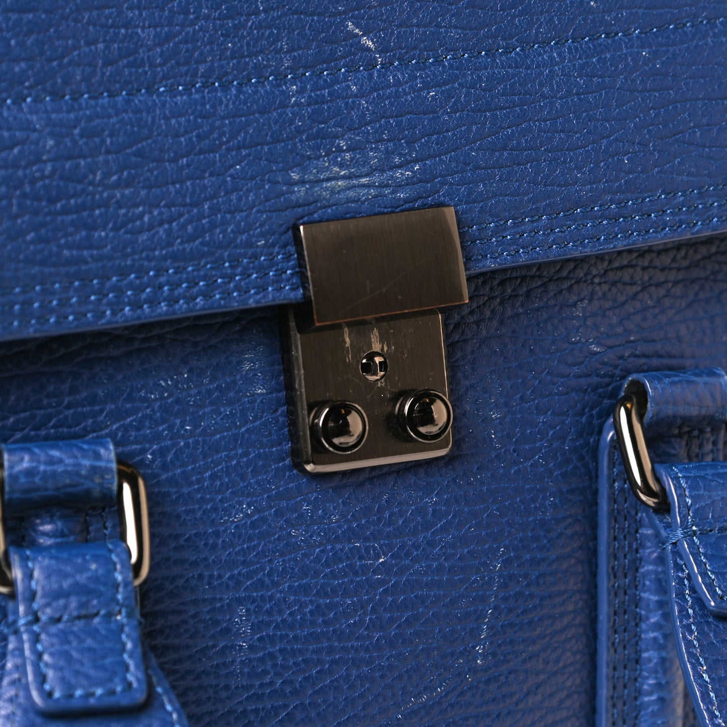 Textured Calfskin Medium Pashli Satchel Cobalt