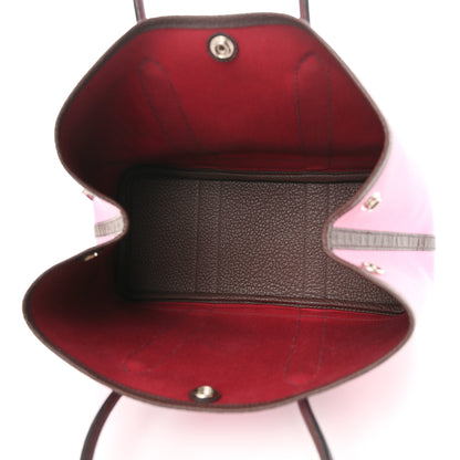 Hermes Toile Militaire Vache Country Garden Party 30 TPM Bubblegum Rouge Sellier 5 of 10