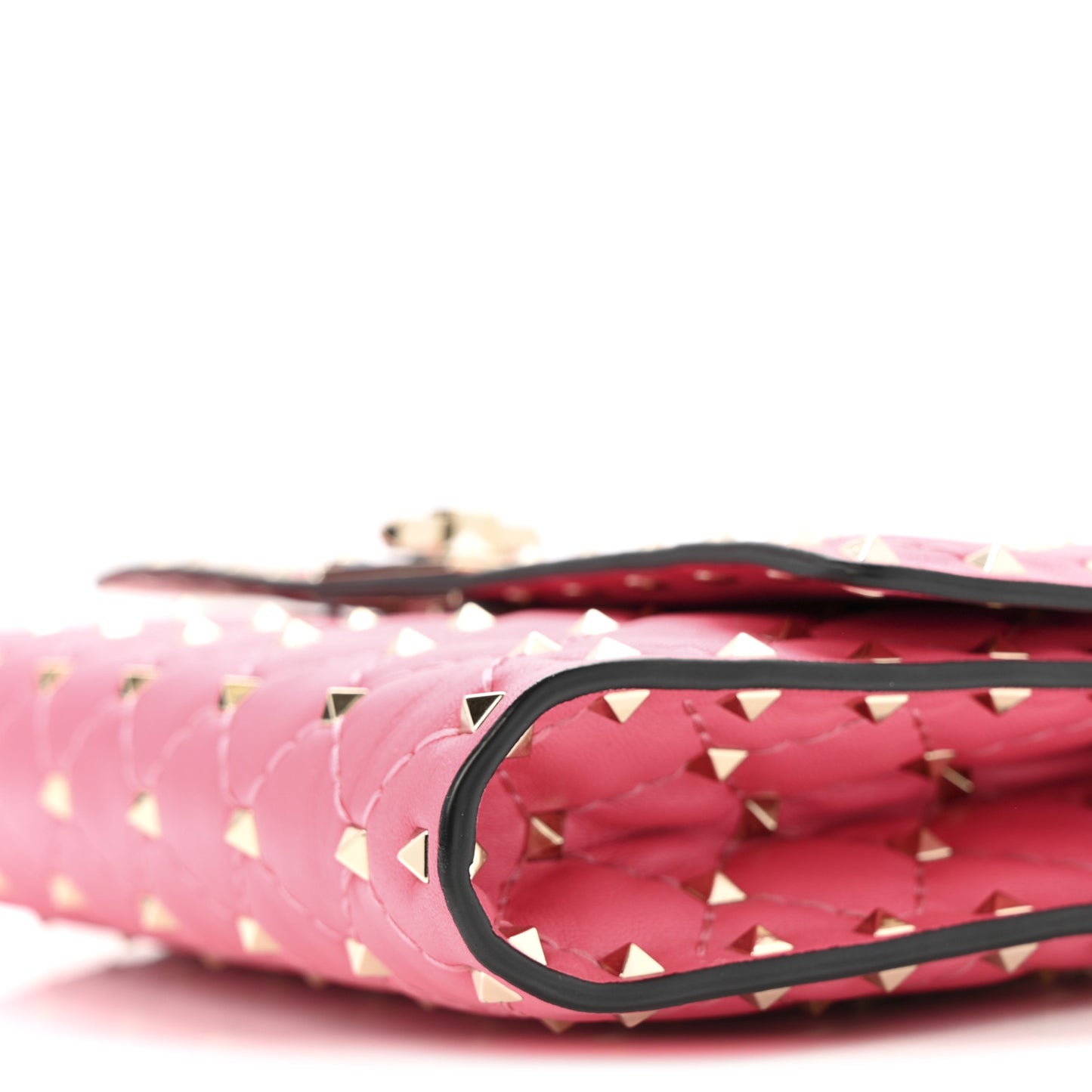 Nappa Rockstud Spike Wallet On Chain Shadow Pink
