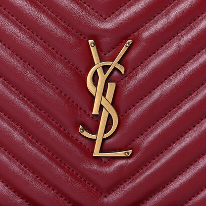 Saint Laurent Calfskin Matelasse Monogram Lou Camera Bag Red 8 of 14