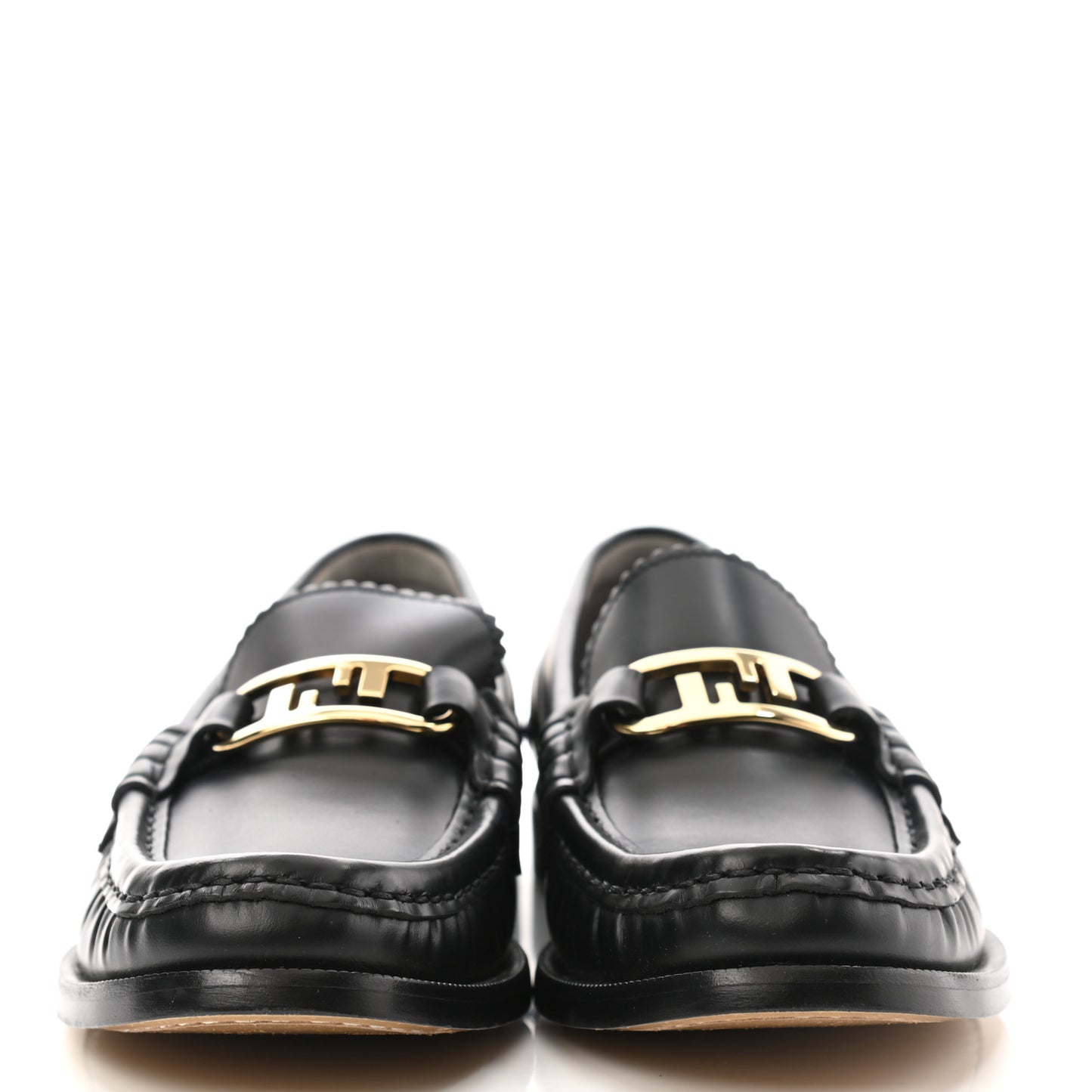 Vitello Womens O'Lock Loafers 36.5 Black