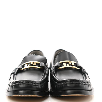 Fendi Vitello Womens O'Lock Loafers 36.5 Black 2 of 7