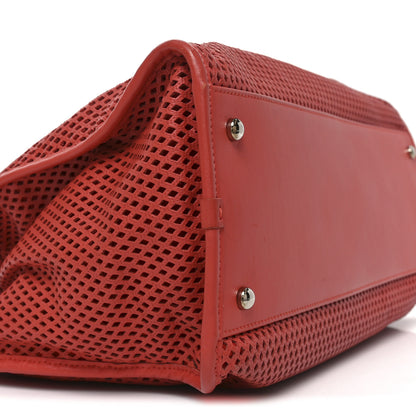 Chanel Calfskin Perforated Up In The Air Tote Red 9 of 12