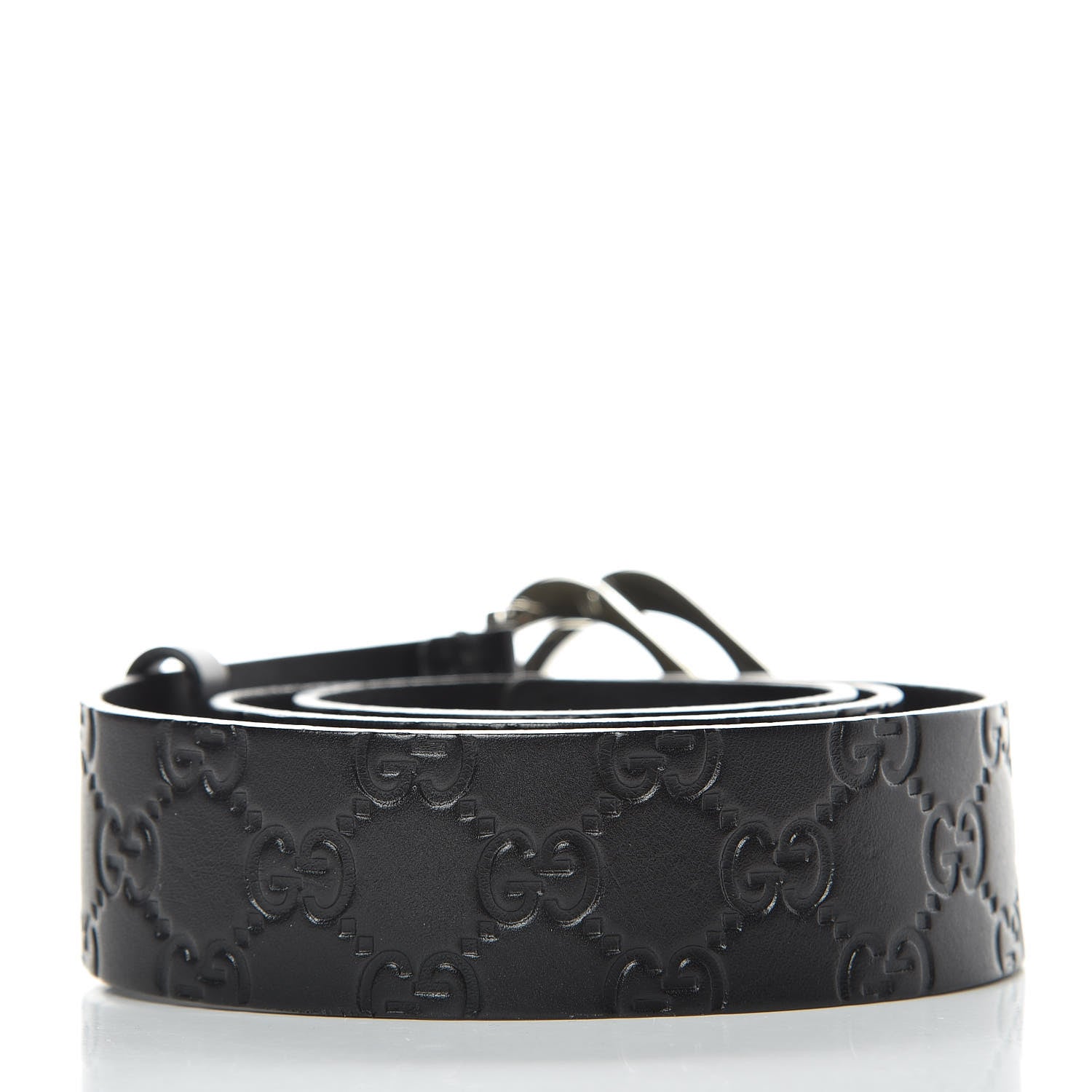 Gucci Guccissima Square G Belt 85 34 Black 3 of 7