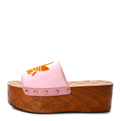 Gucci X ADIDAS Satin Raso Monogram Womens Platform Clogs 38.5 1 of 10