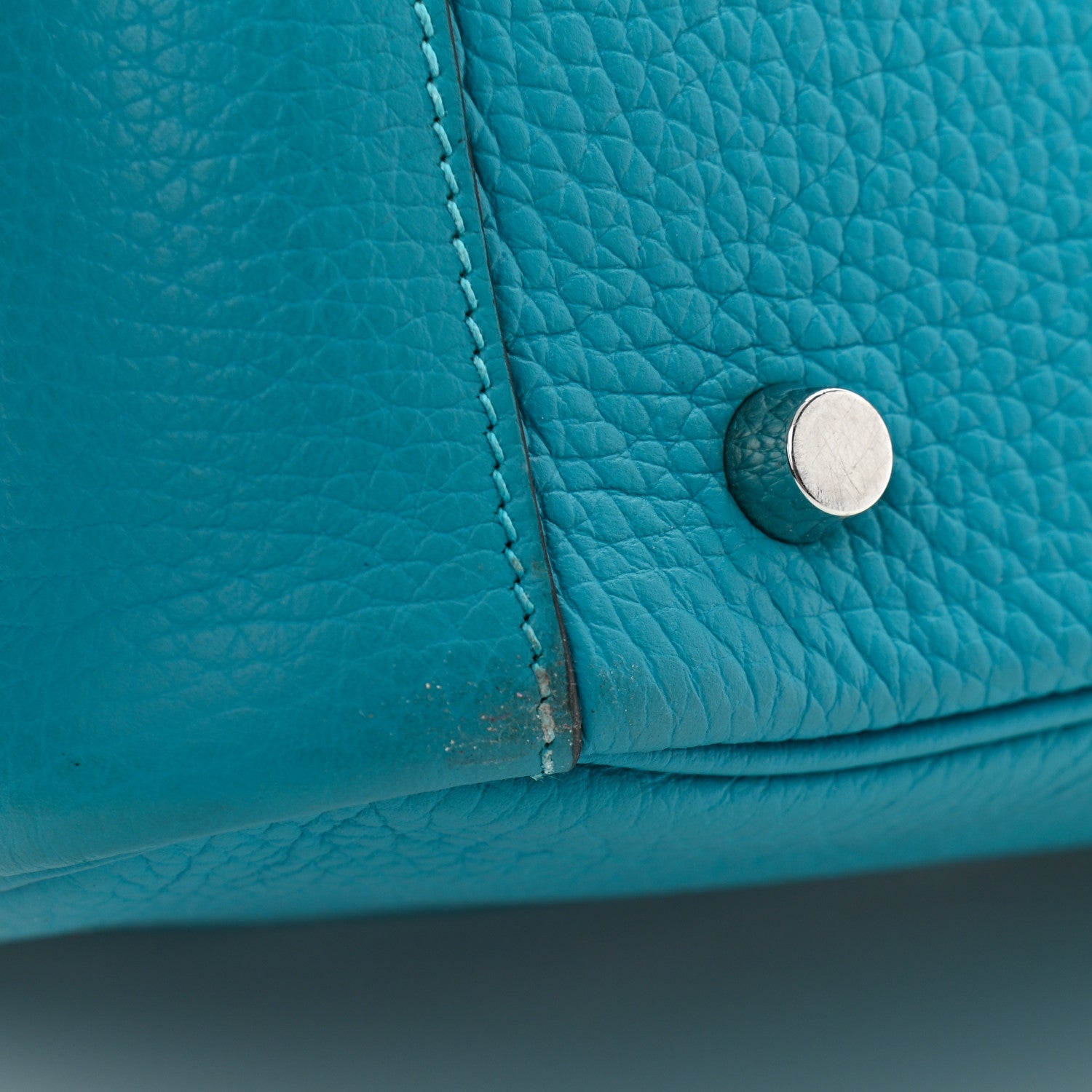 Hermes Taurillon Clemence Lindy 34 Turquoise 12 of 14
