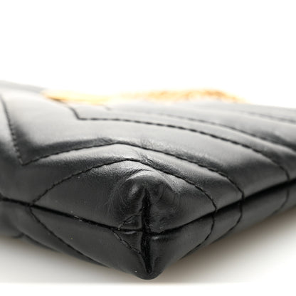 Gucci Calfskin Matelasse Mini GG Marmont Chain Bag Black 10 of 11