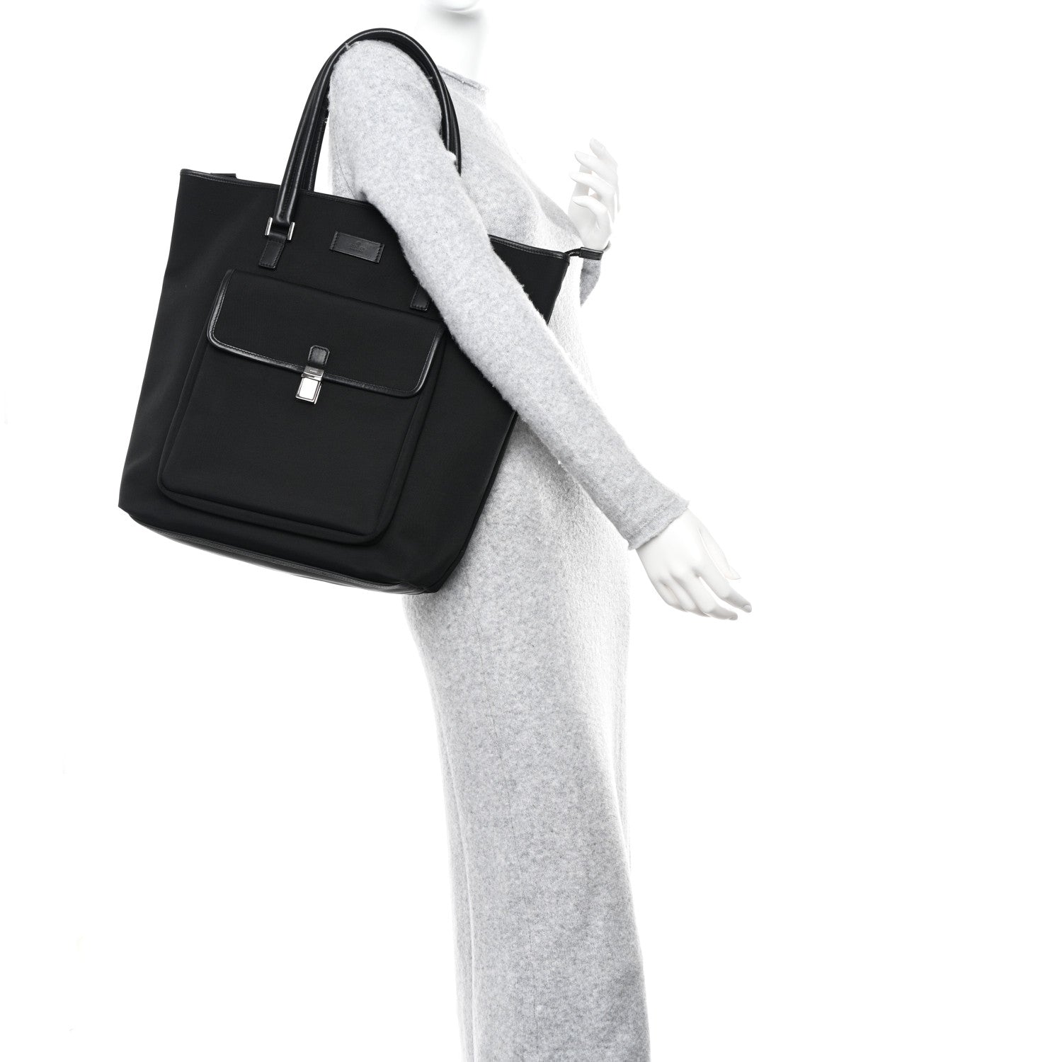 Gucci Canvas Vertical Tote Black 2 of 12