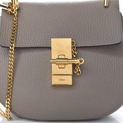 Chloe Grained Lambskin Mini Drew Shoulder Bag Motty Grey 7 of 10