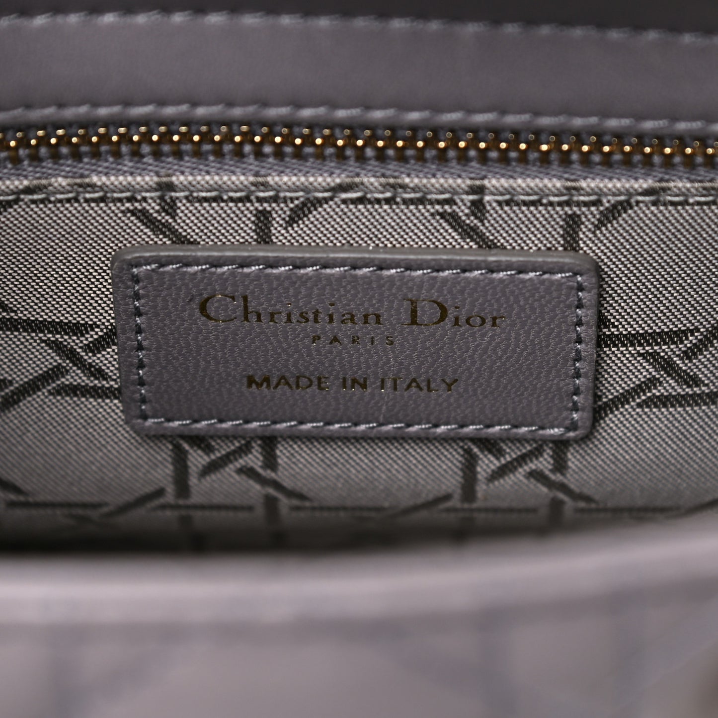 Lambskin Cannage Small Lucky Badges My Lady Dior Grey