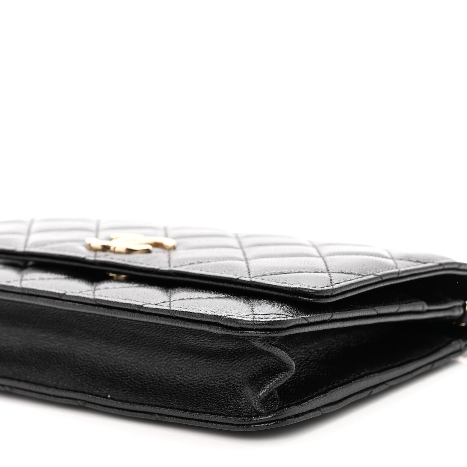 Chanel Caviar Quilted Studded CC Wallet on Chain WOC Black 11 of 12