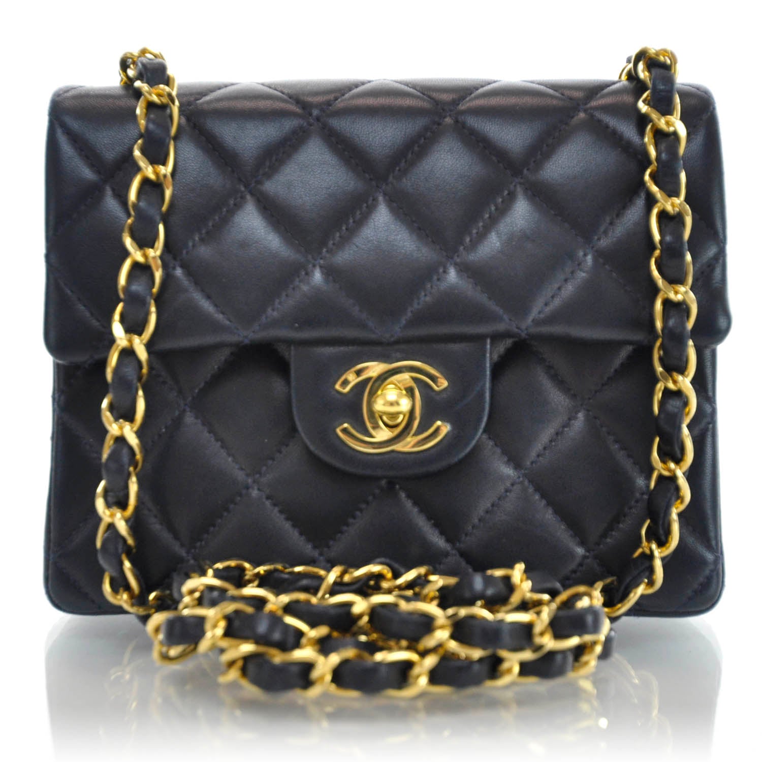 Chanel Lambskin Mini Flap Navy 1 of 10
