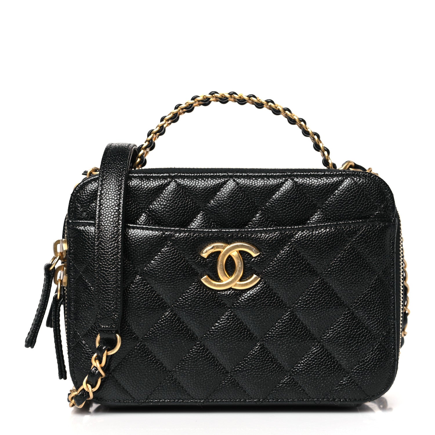 Chanel Caviar Quilted Small Pick Me Up Vanity Case Black 1 of 10