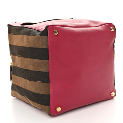 Fendi Pequin Vitello Magnetic Top Satchel Tobacco Amarena 4 of 12