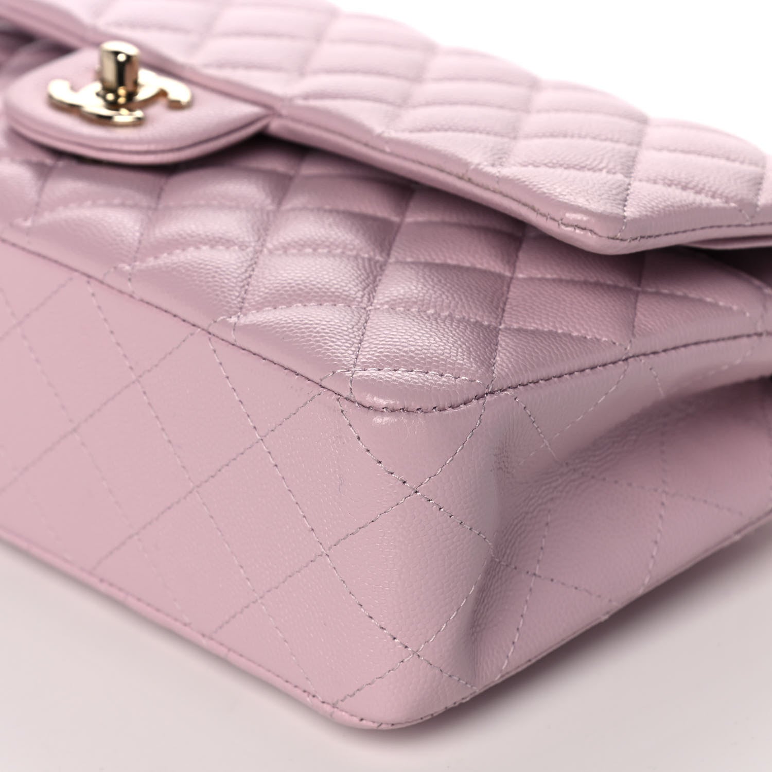 Chanel Caviar Quilted Medium Double Flap Light Pink 11 of 12