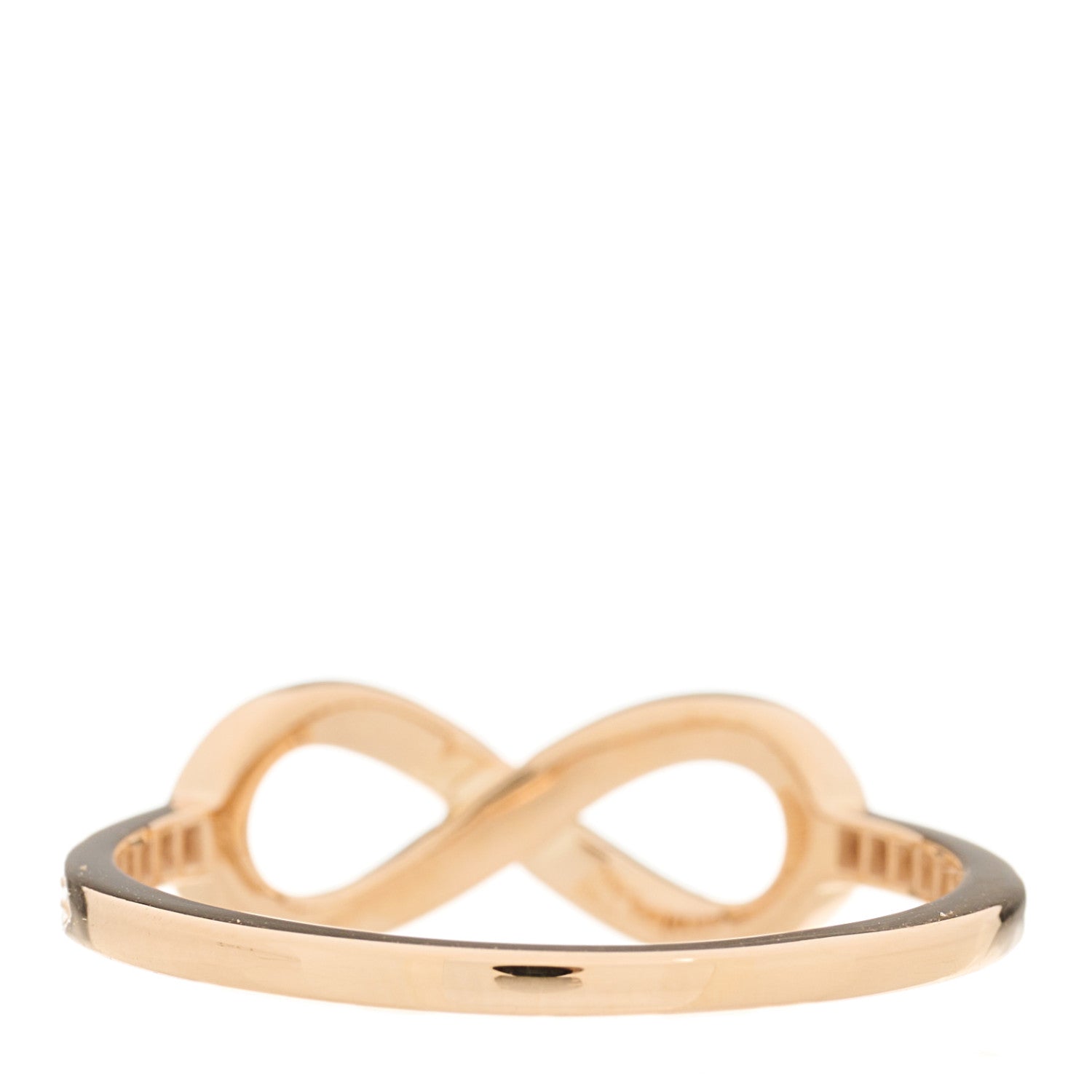 Tiffany 18K Rose Gold Diamond Infinity Ring 57 8 3 of 4