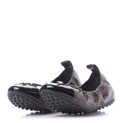 Louis Vuitton Monogram Flirty Ballerina Flats 35 Black 3 of 9