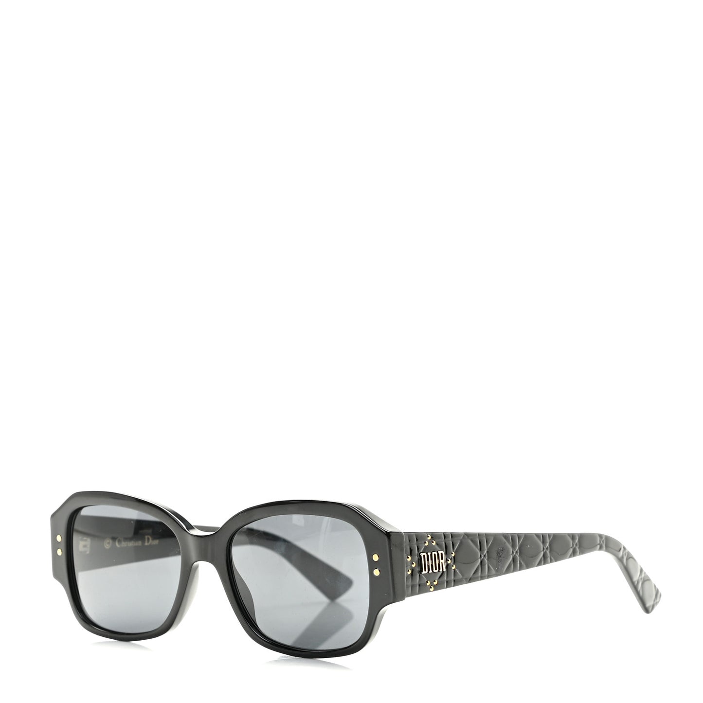 Acetate Cannage Lady Dior Studs 5 Sunglasses Black
