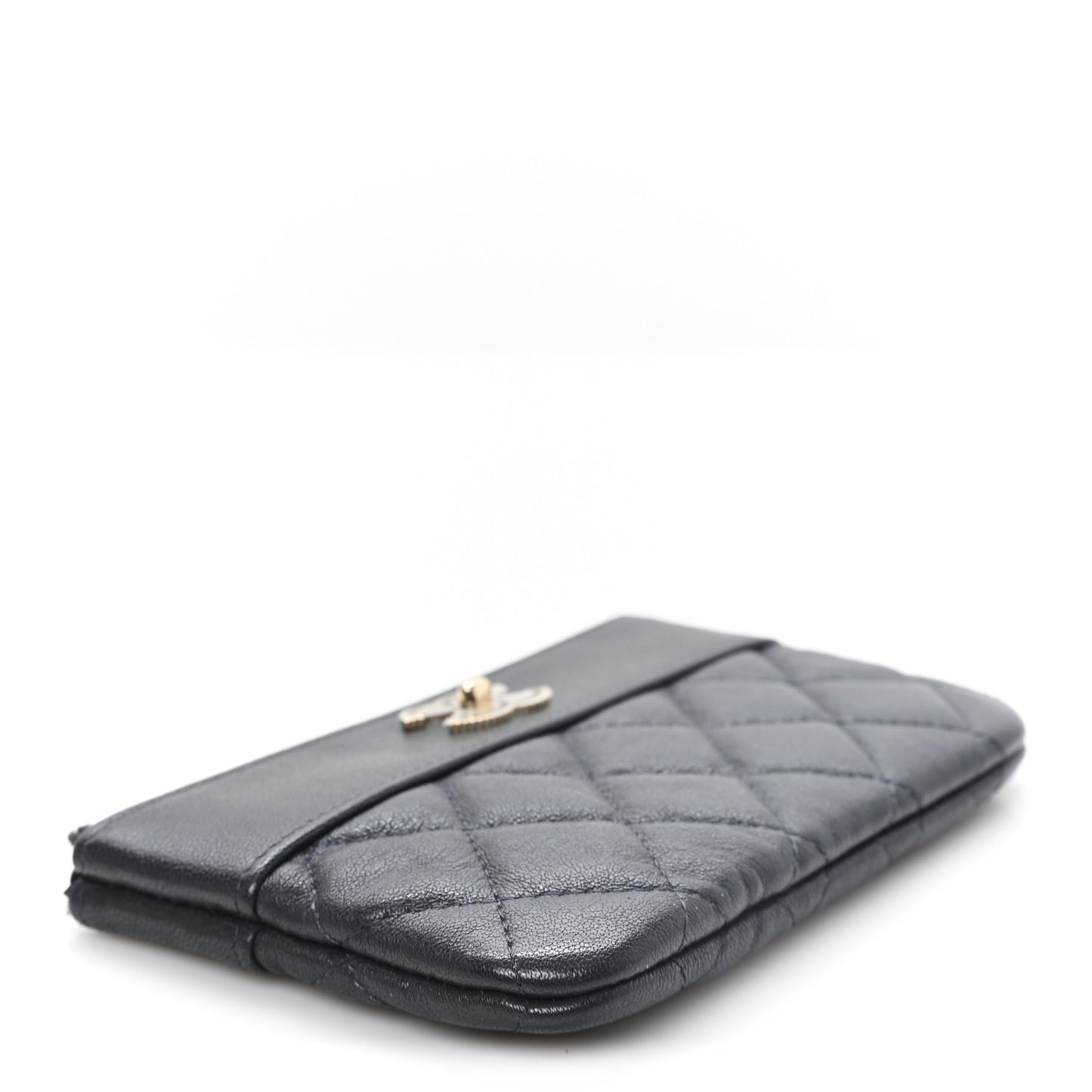 Caviar Quilted Small Vintage Mademoiselle Cosmetic Case Black