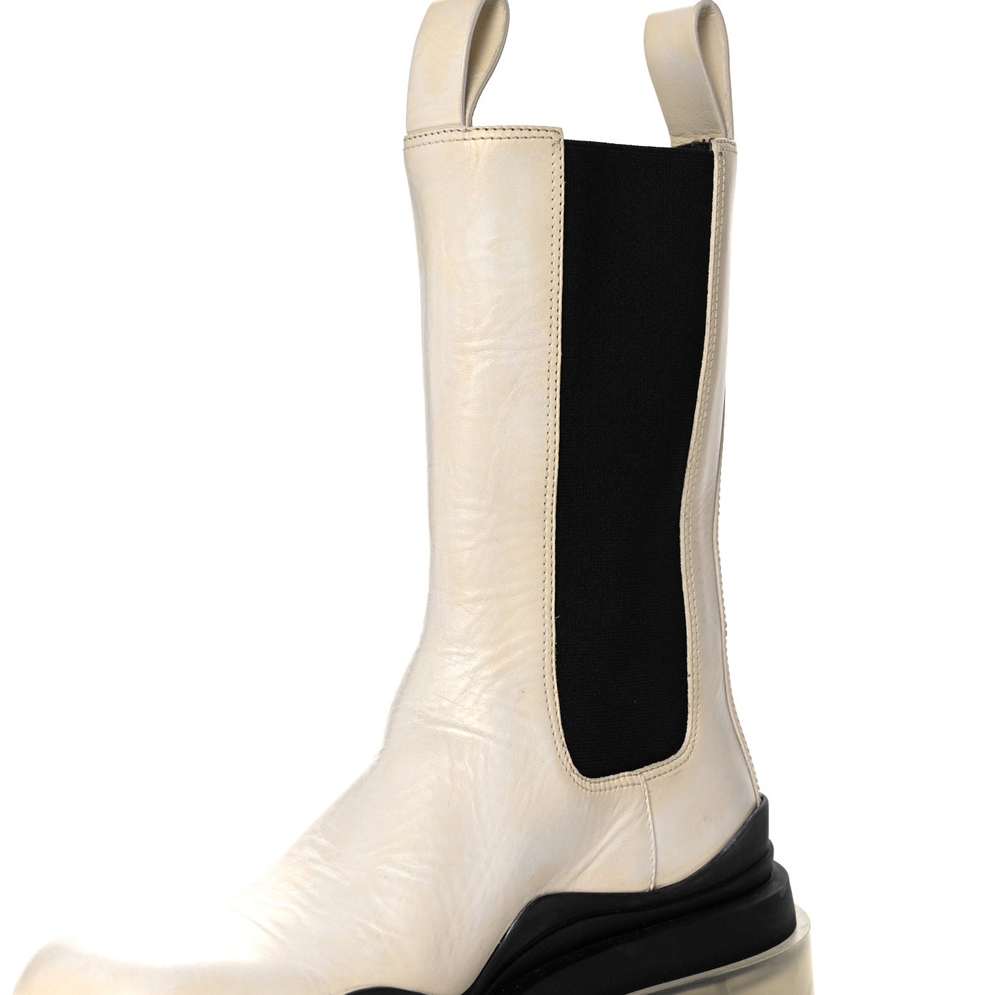 Calfskin The Tire Chelsea Boots 37 Wax Black Transparent