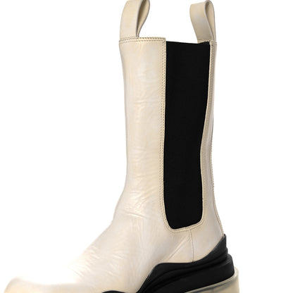 Bottega Veneta Calfskin The Tire Chelsea Boots 37 Wax Black Transparent 8 of 14