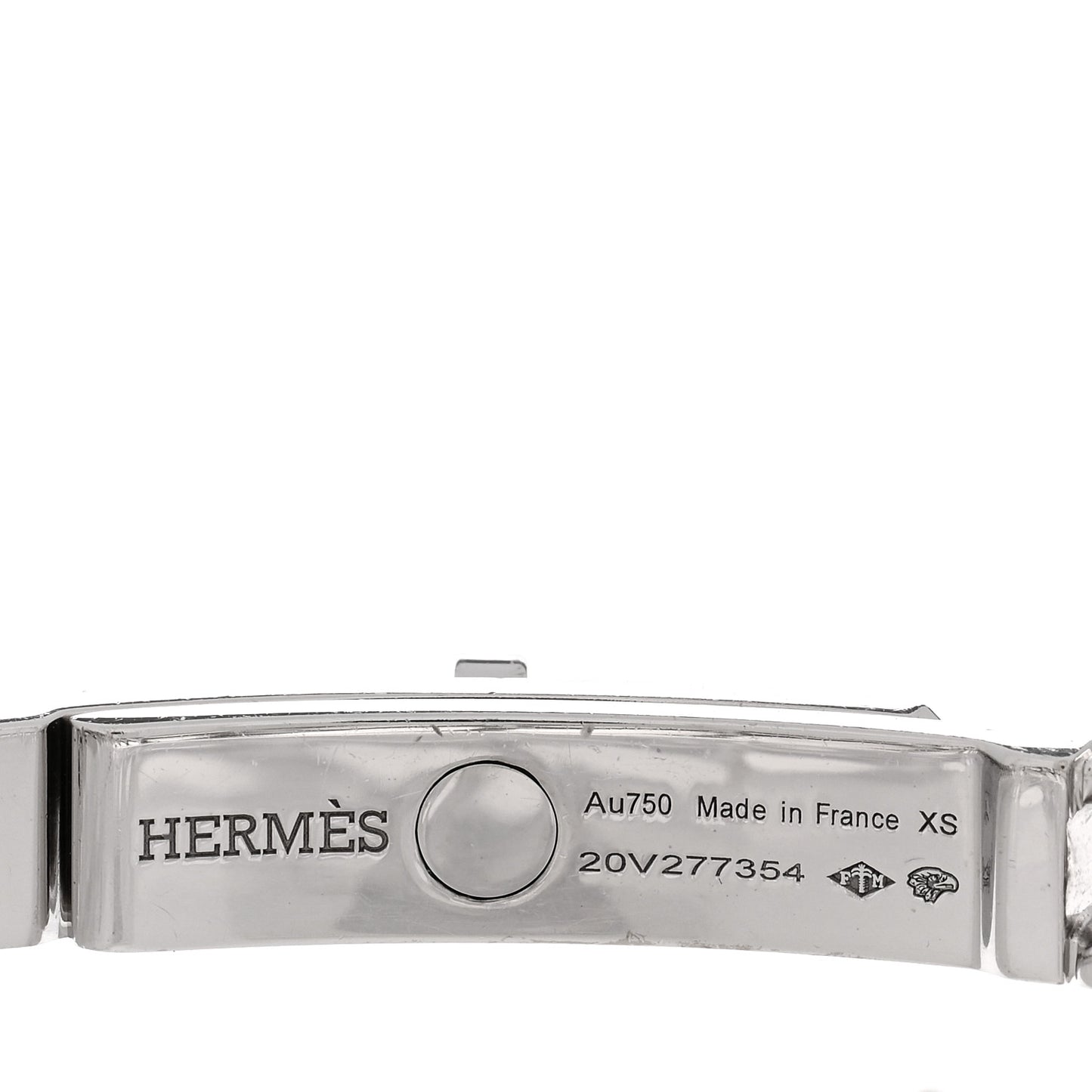 18K White Gold Diamond TPM Kelly Gourmette Bracelet XS