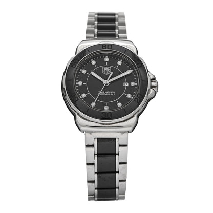 Tag Heuer Stainless Steel Ceramic Diamond 31mm Formula 1 Lady Quartz Watch Black WAH1314 1 of 4