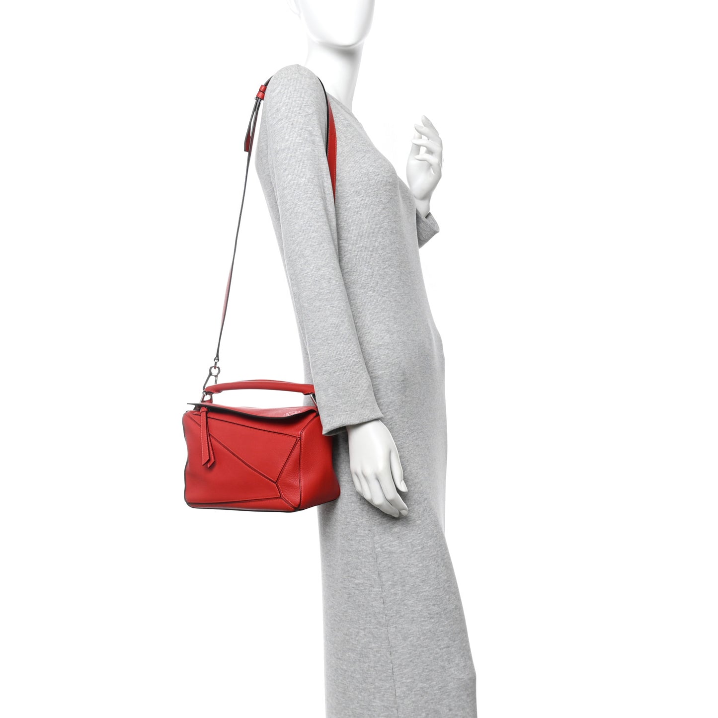 Calfskin Small Puzzle Bag Scarlet