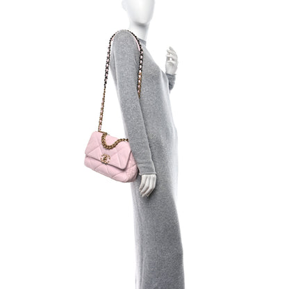 Chanel Lambskin Quilted Medium Chanel 19 Flap Light Pink 2 of 10
