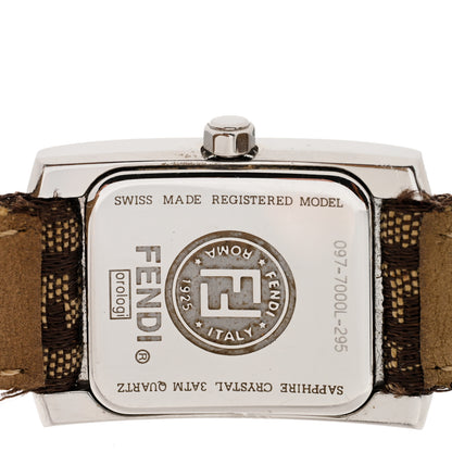 Fendi Stainless Steel Canvas 22mm Quartz Watch Black 4 of 5