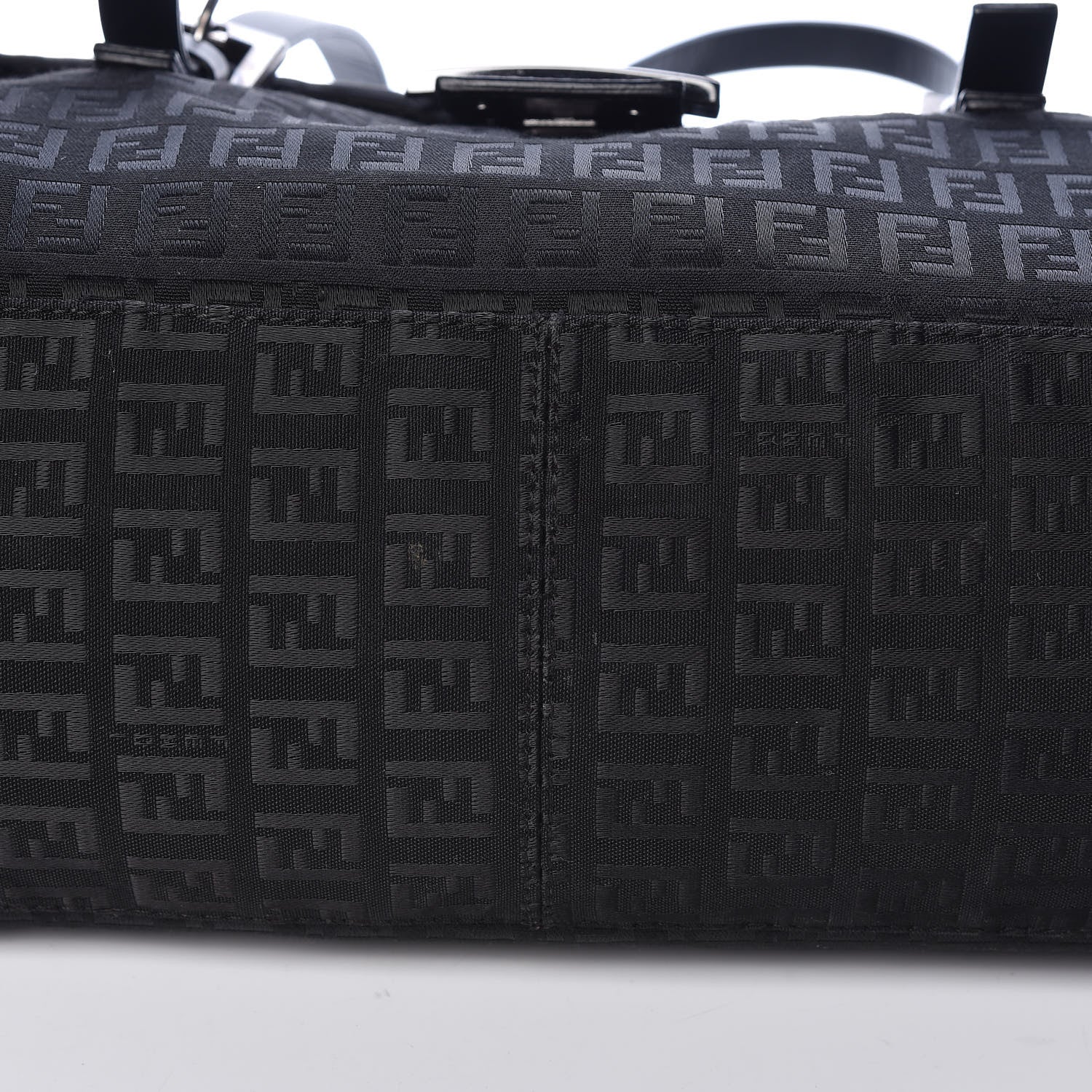 Fendi Zucchino Small Shoulder Bag Black 8 of 10