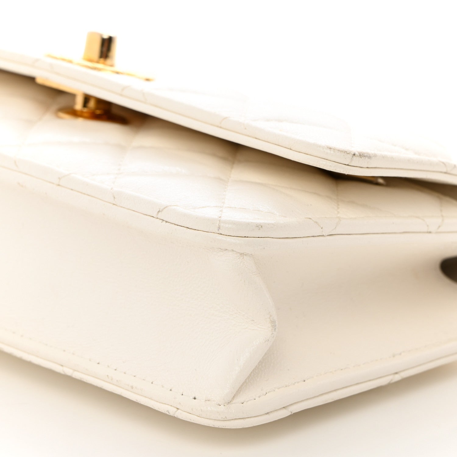 Chanel Lambskin Quilted CC Wallet On Chain WOC White 11 of 15