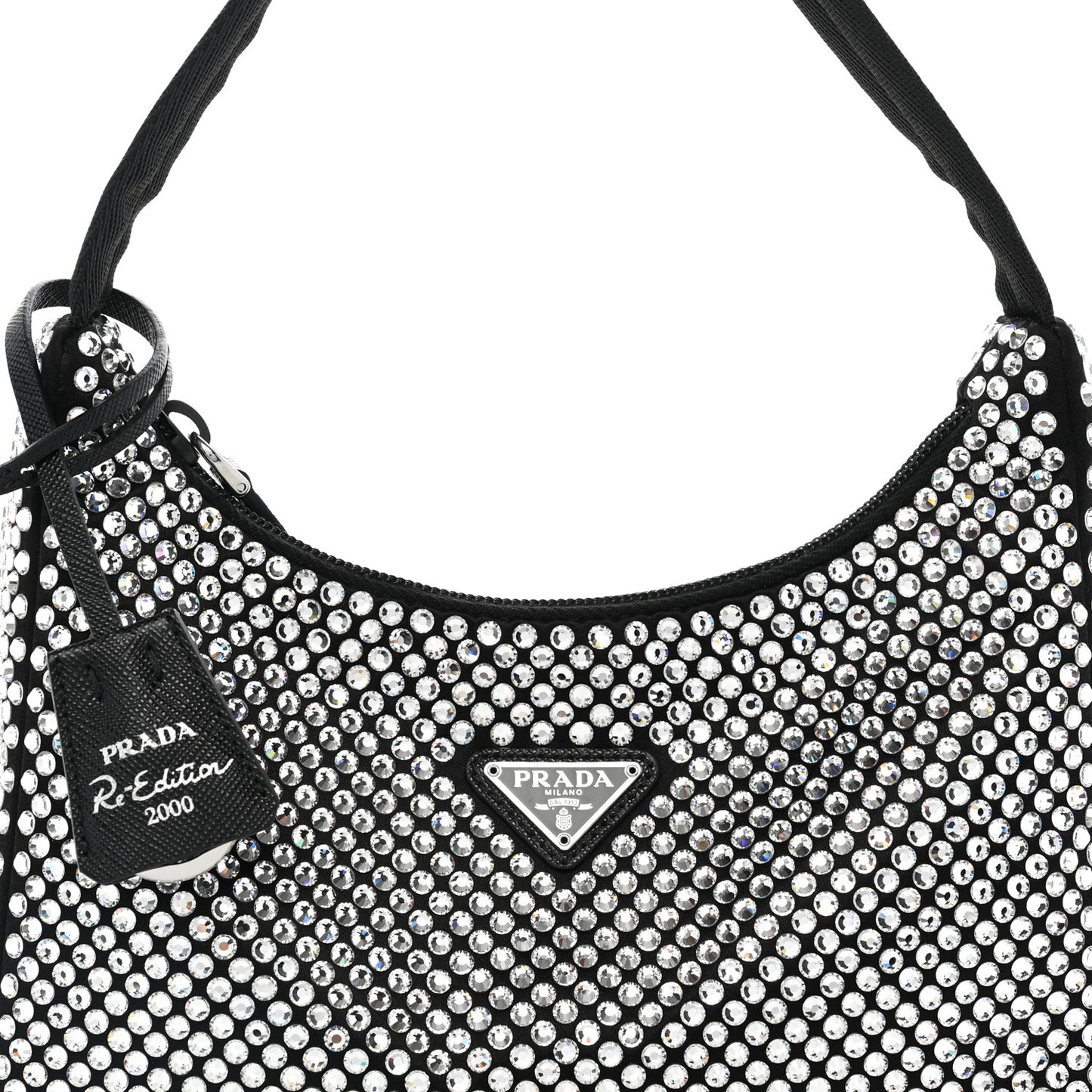 Satin Crystal Mini Re-Edition 2000 Bag Cristal