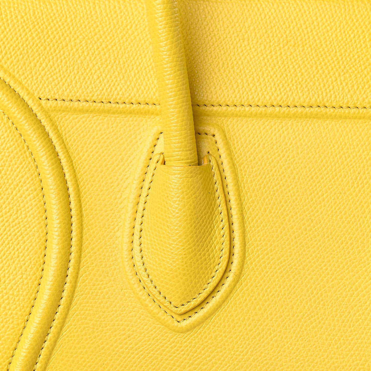 Celine Grained Calfskin Medium Phantom Luggage Yellow 12 of 28