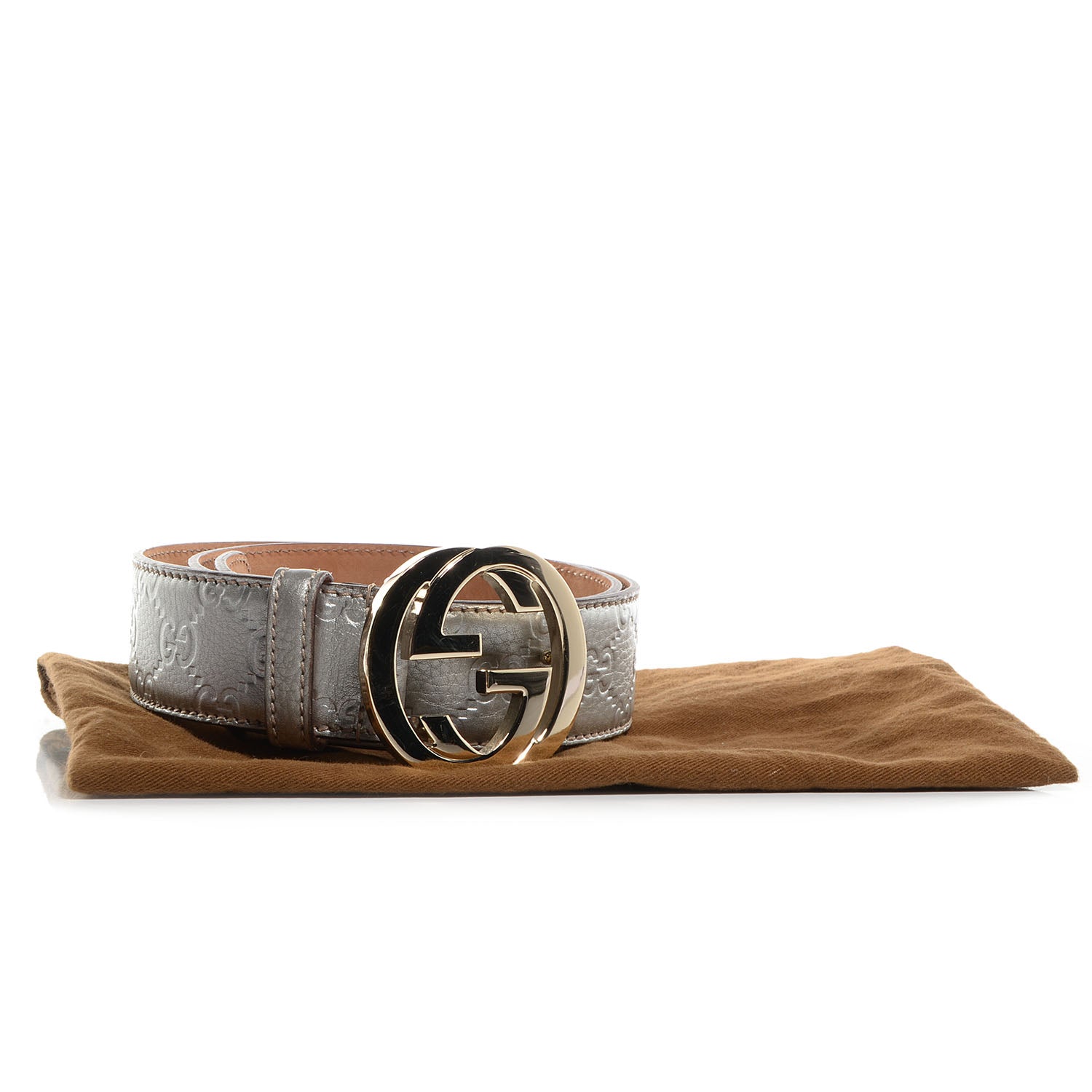 Gucci Guccissima GG Belt 80 32 Silver 5 of 5