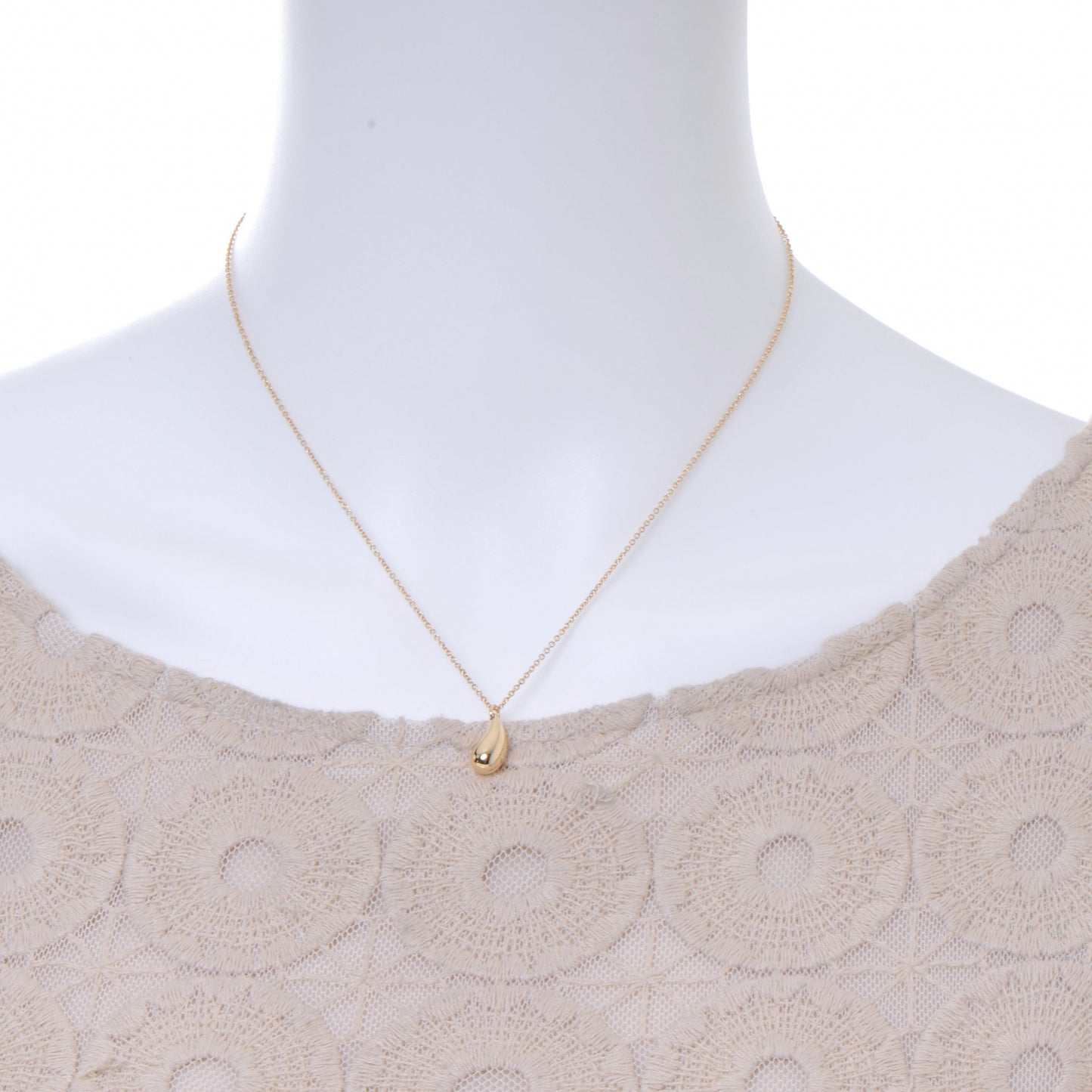 Elsa 18K Yellow Gold Peretti Teardrop Necklace