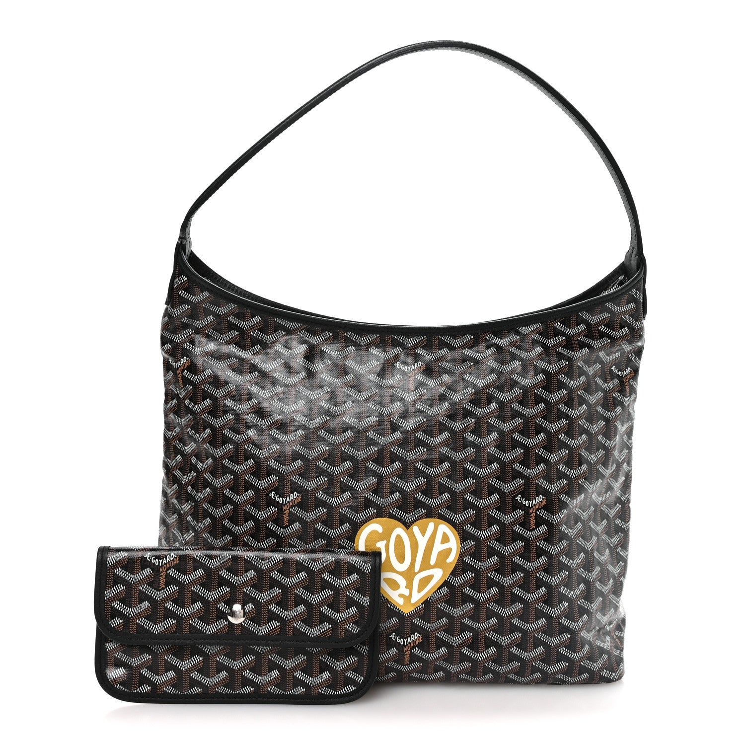 Goyard Goyardine Coeur Boheme Hobo Black 3 of 10