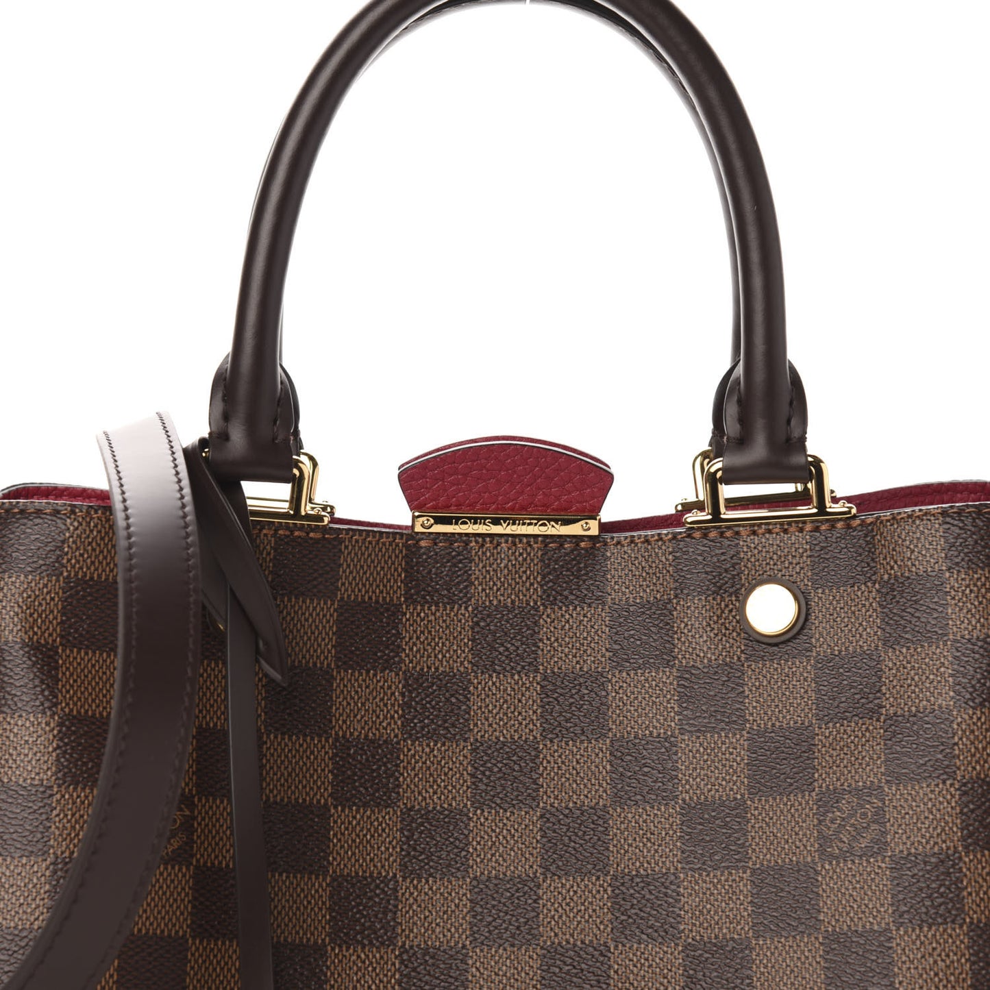 Damier Ebene Cuir Taurillon Brittany Bordeaux