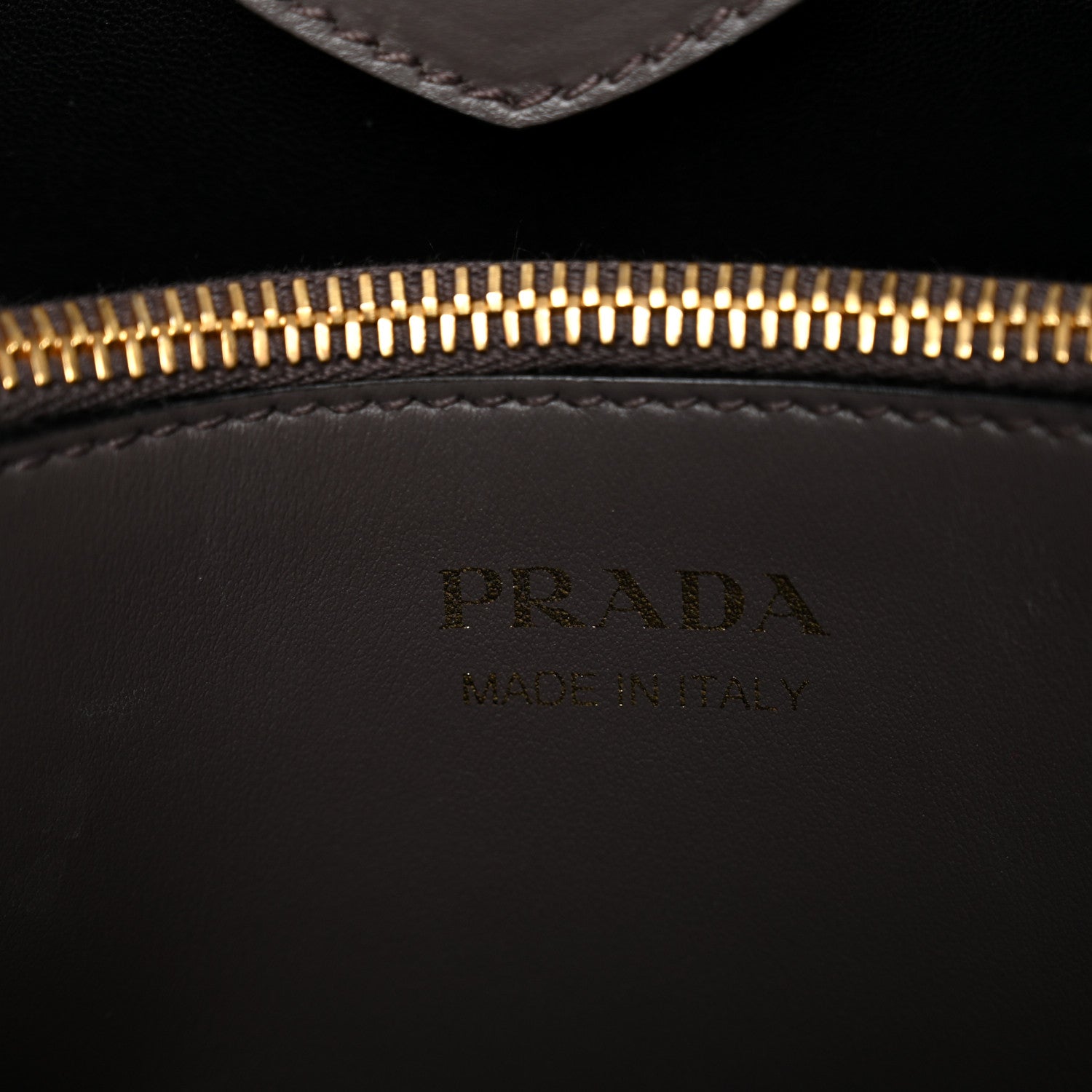 Prada Saffiano Cuir Calfskin Matinee Tote Fumo Black 6 of 12