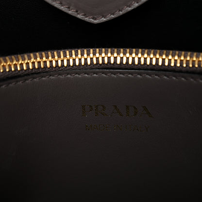 Prada Saffiano Cuir Calfskin Matinee Tote Fumo Black 6 of 12