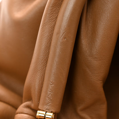 Bottega Veneta Smooth Butter Calf The Pouch Oversized Clutch Teak 8 of 9