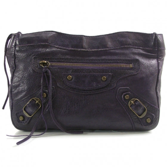 Agneau Make Up Clutch Sapphire